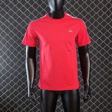 Camiseta lacoste rojo lineas negras