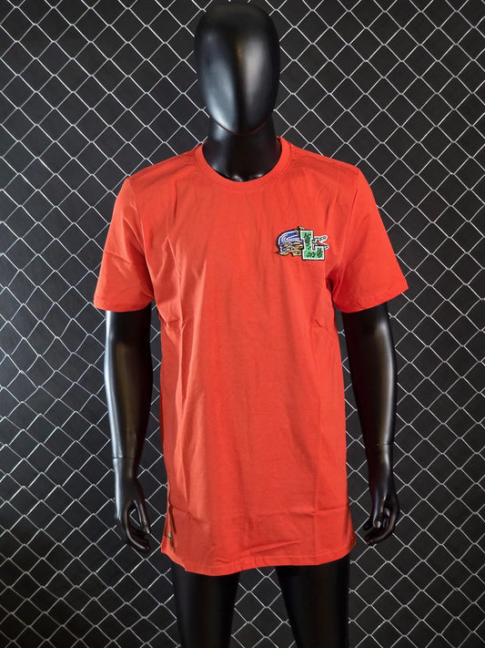 Camiseta lacoste rojo logo verde