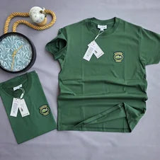 Camiseta LACOSTE verde logo verde y amarillo
