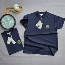 Camiseta LACOSTE azul marino logo verde y amarillo