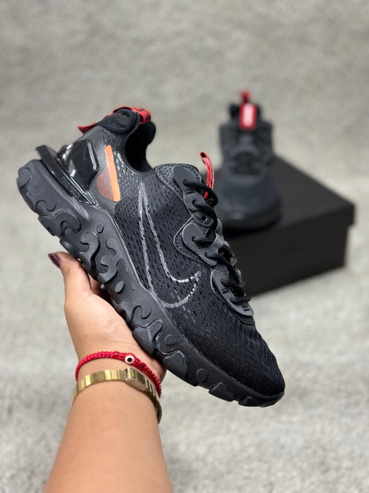 Nike react vision negras detalles rojos