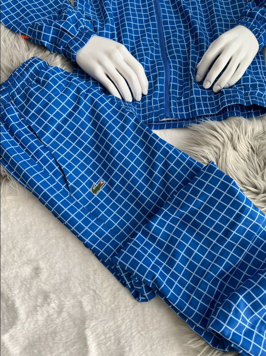 Chandal Lacoste azul cuadrados