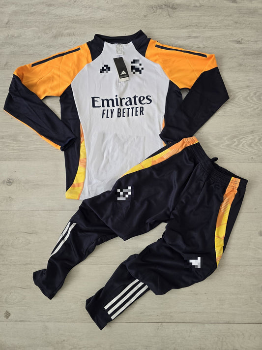 Chándal Real Madrid blanco amarillo