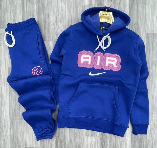 Chandals nike logo central air azul