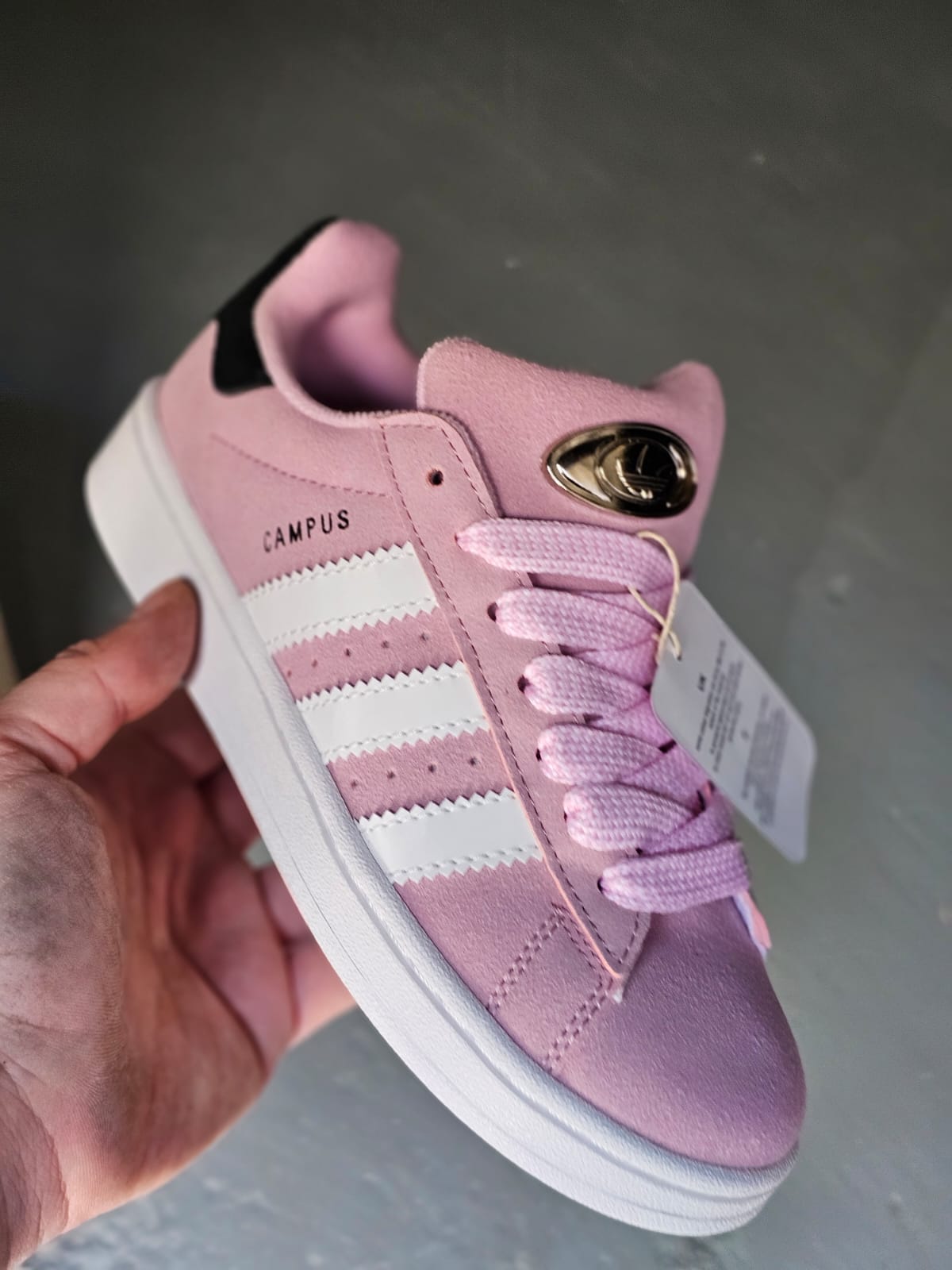 Adidas campus rosa rayas blancas