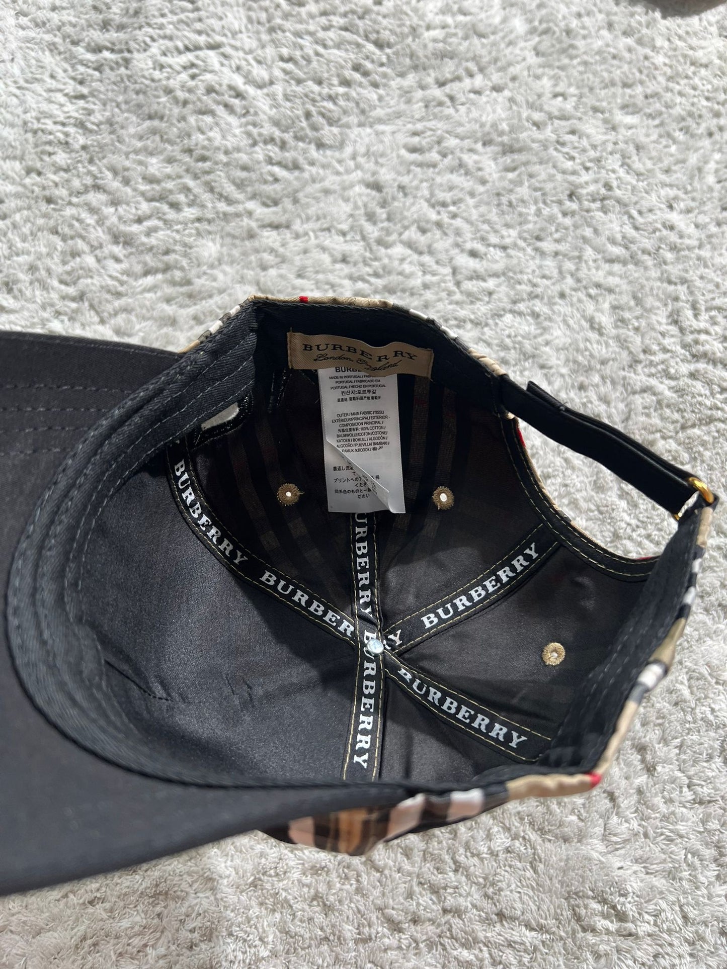 Gorra Burberry G5 marron logo negro