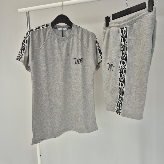 Conjunto dior gris negro detalles negros