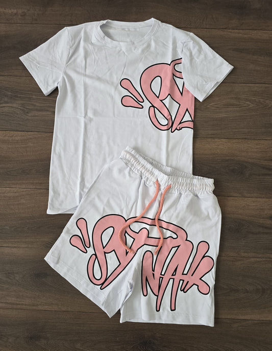 Conjunto verano syna blanco rosa