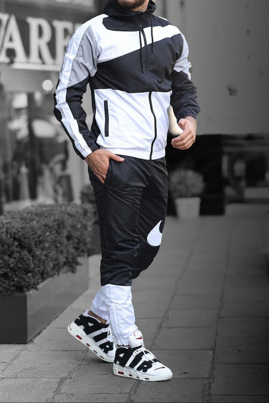 Cortavientos nike negro blanco