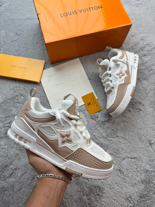 LV SKATE blancas logo beige