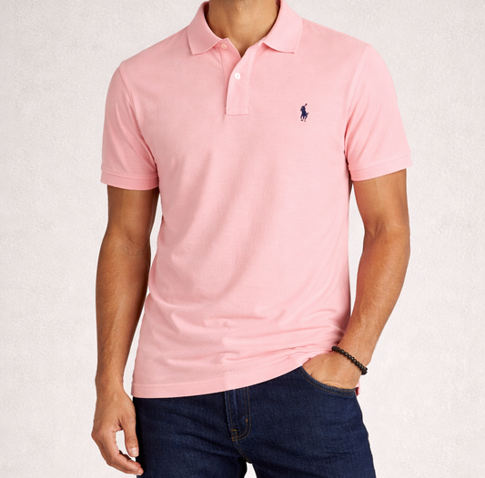 Polo ralph lauren rosa logo negro