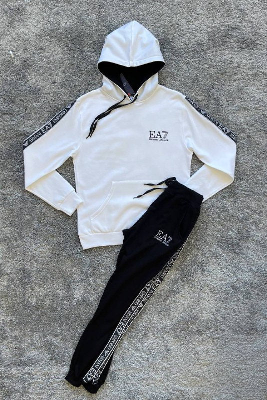 CHANDAL ARMANI Blanco tiras laterales logo negro