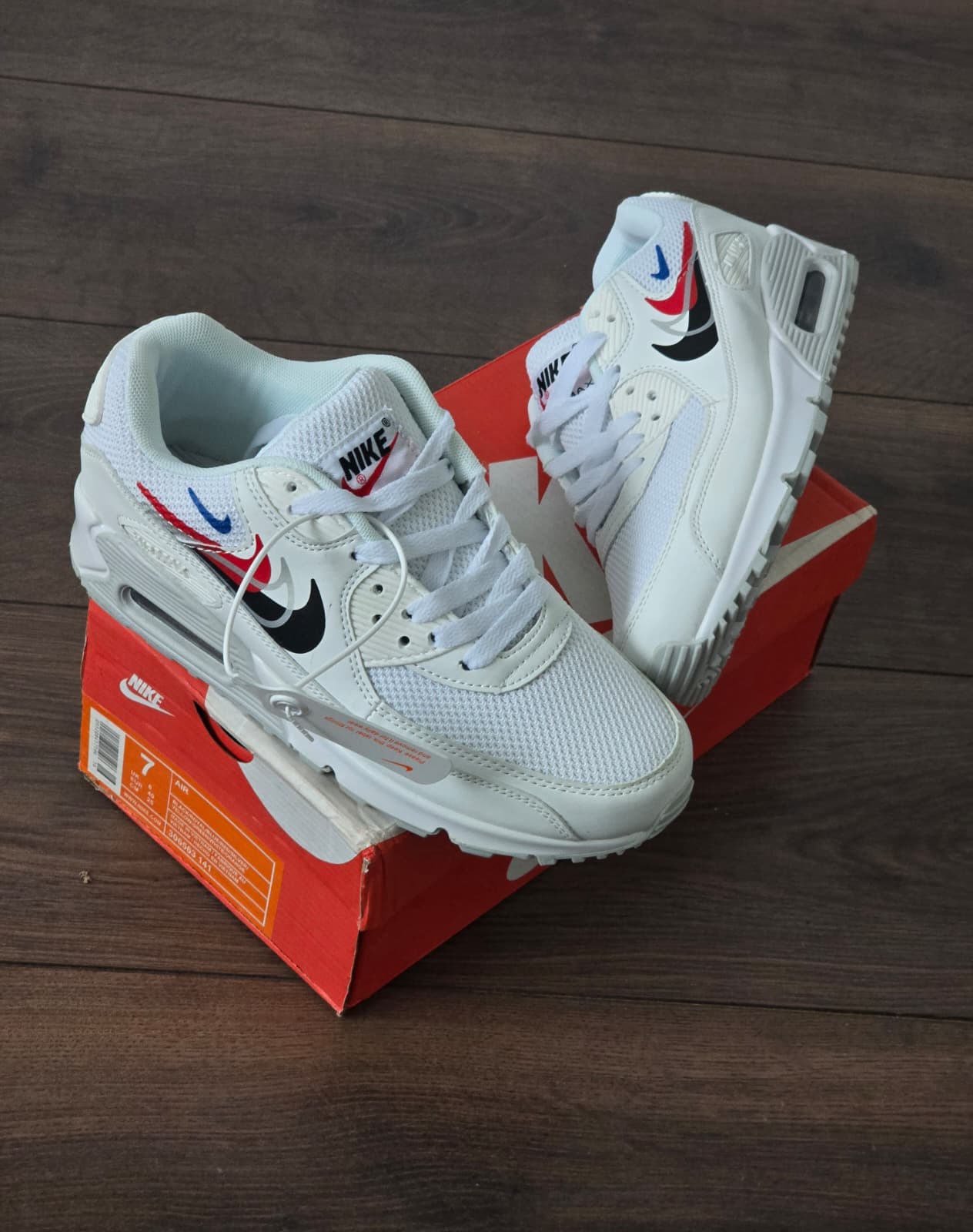Air max 90 blanca 3 logos