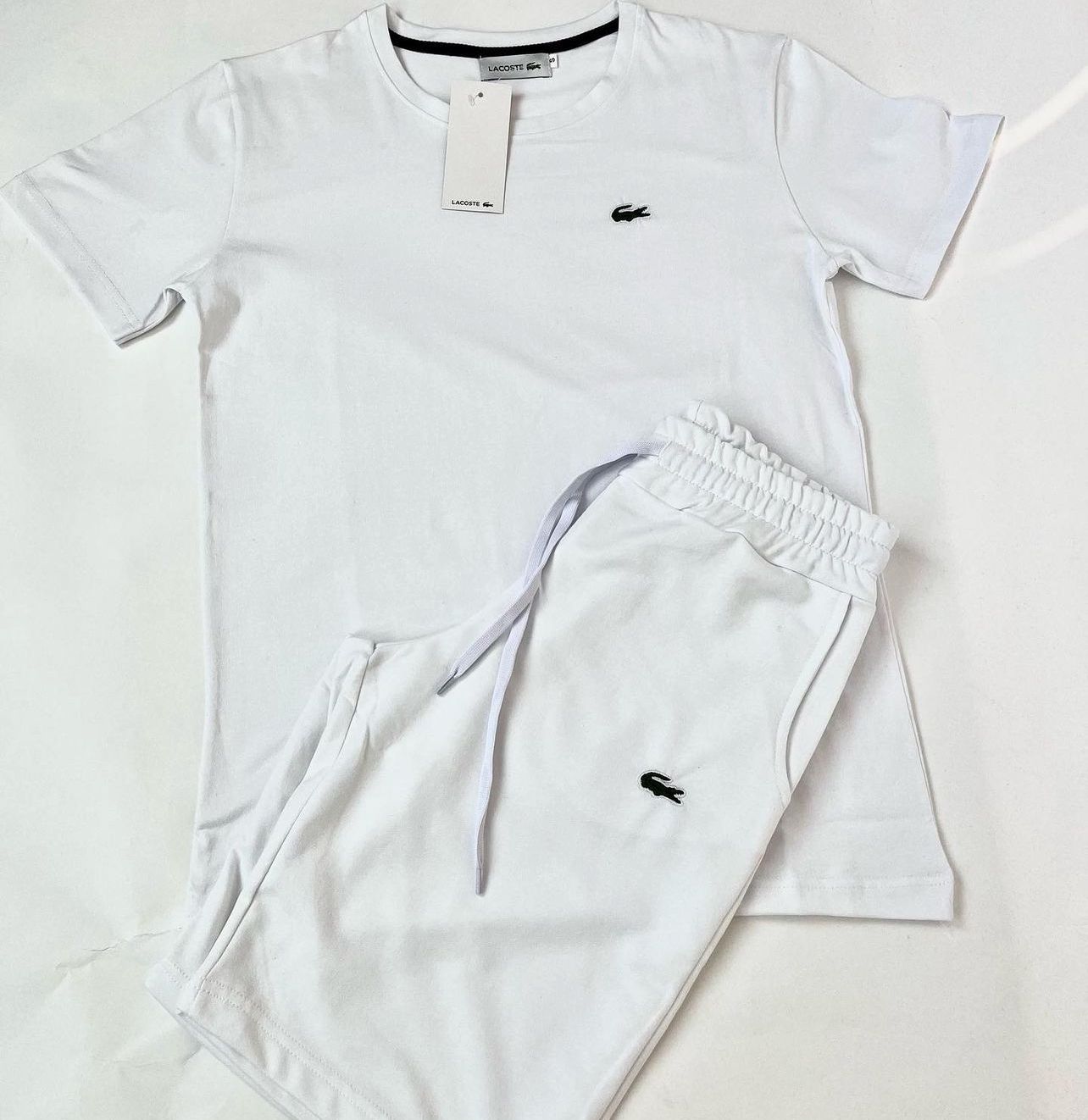 Conjunto pantalón corto LACOSTE blanco