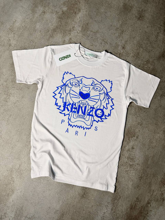 Camiseta Kenzo blanco logo azul