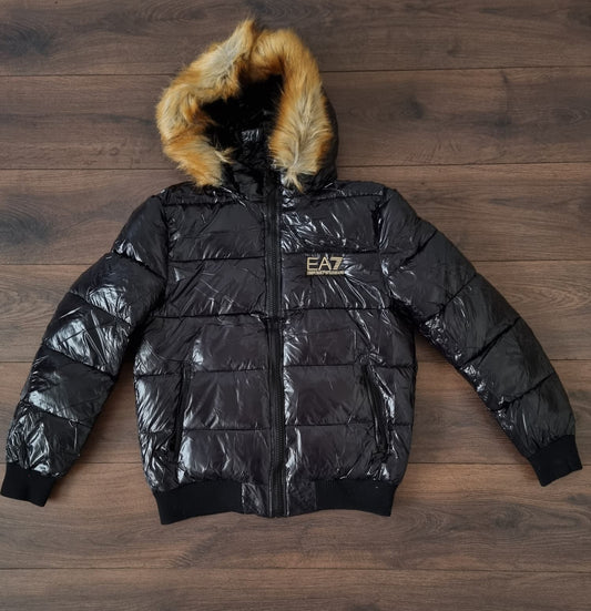 Abrigo gorro emporio negro