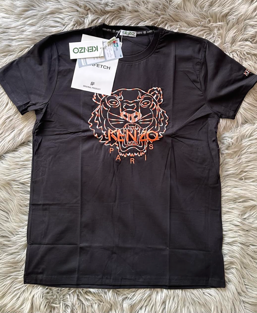 Camiseta  kenzo logo naranja