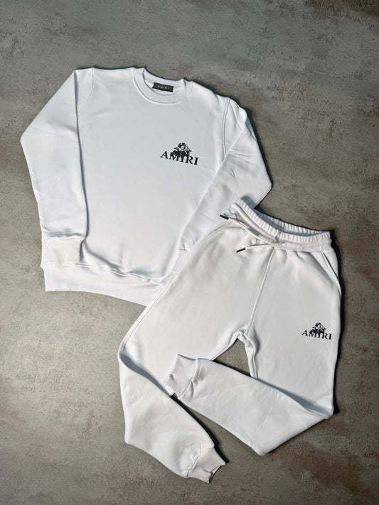 Chandal AMIRI blanco logo negro angel