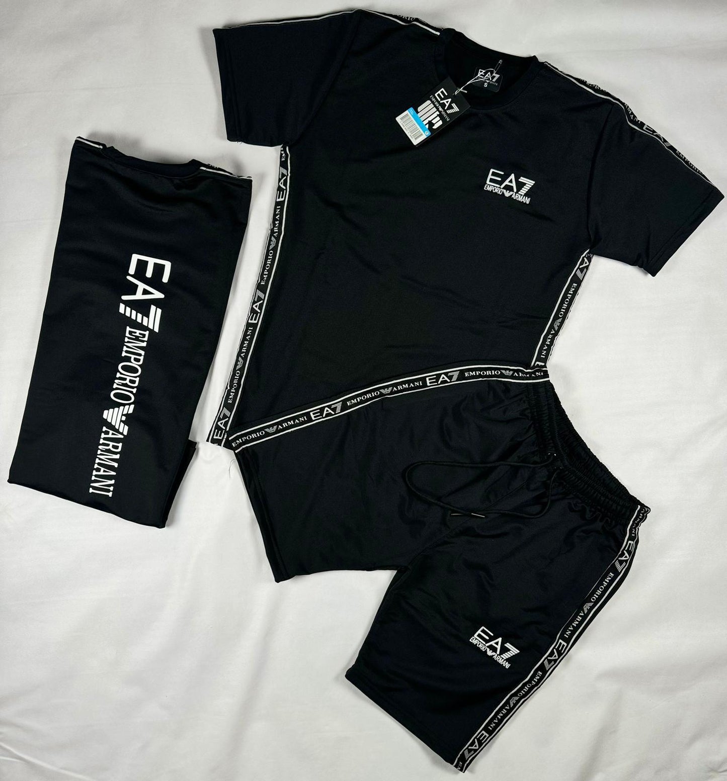 Conjunto armani negro logo blanco