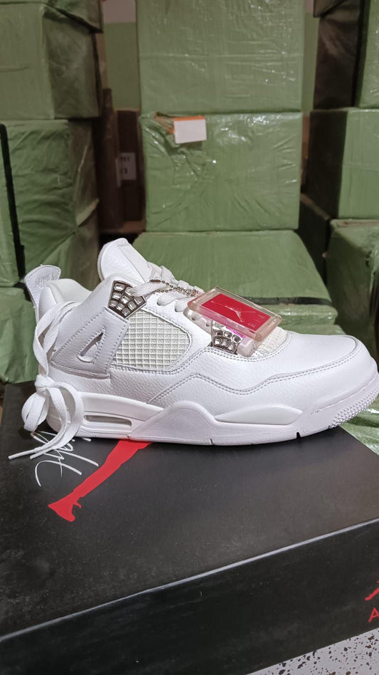 JORDAN 4 blancas detalles grises