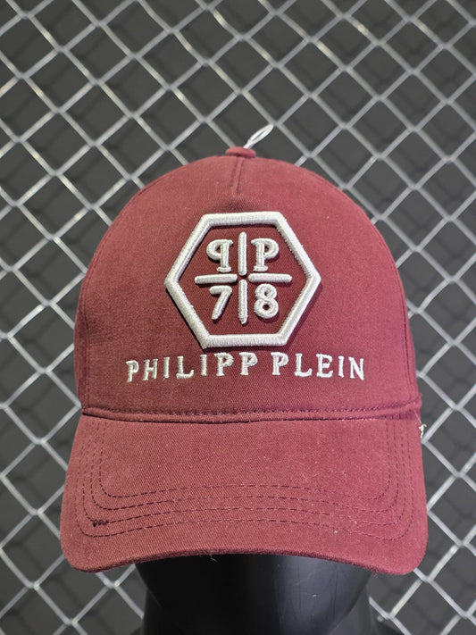 Gorra Philipp Plein rojo logo blanco