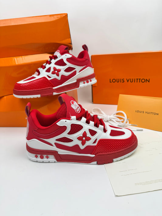 Louis vuitton SKATE 2025 blancas y rojas