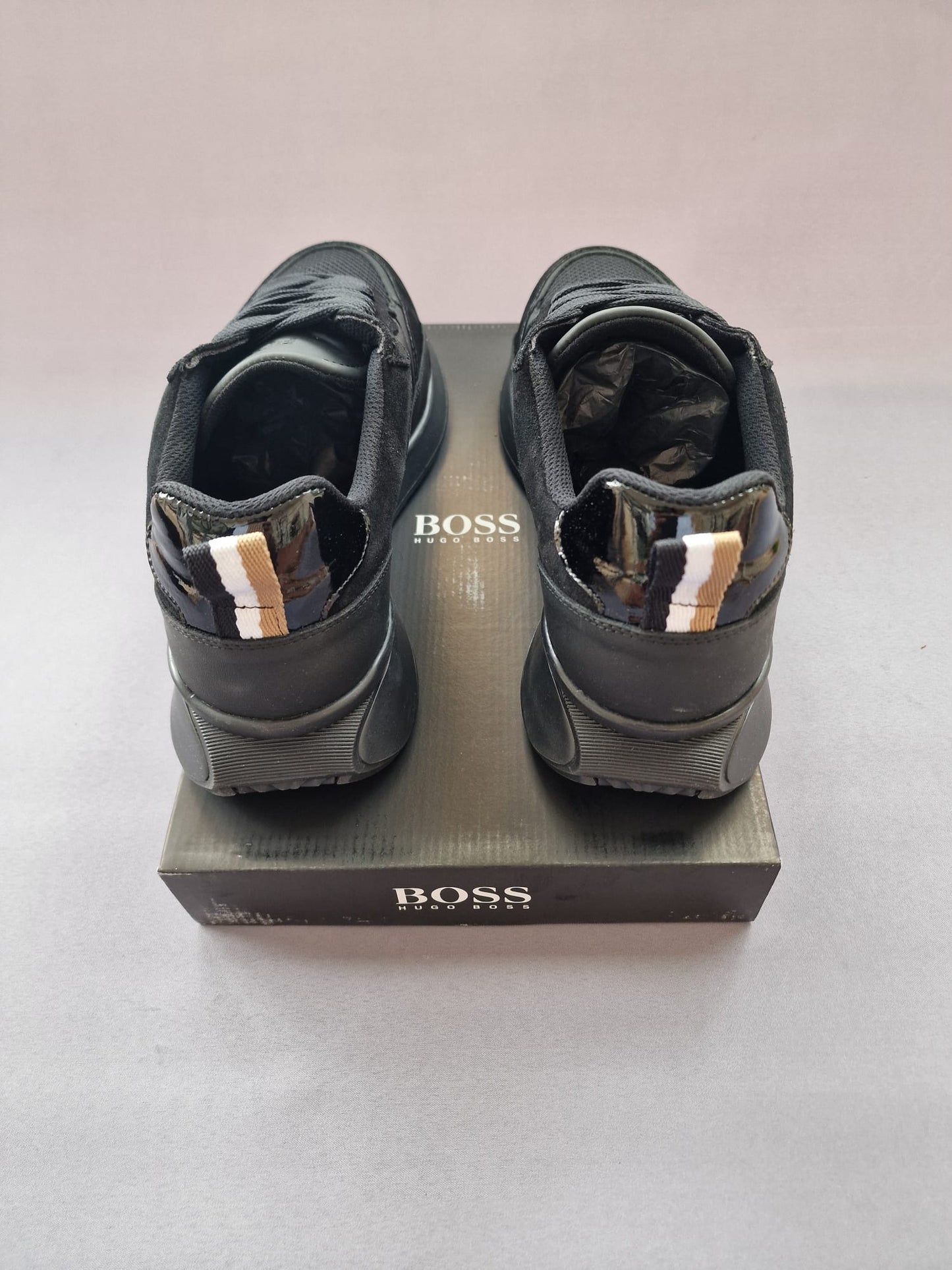 Zapatillas Hugo boss negras logo tricolor