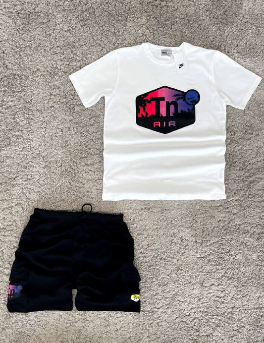 Conjunto verano nike tn blanco logo negro