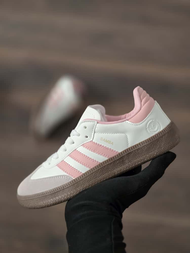 Adidas samba blanca rosa