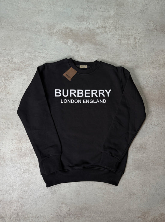 Sudadera BURBERRY negro logo blanco