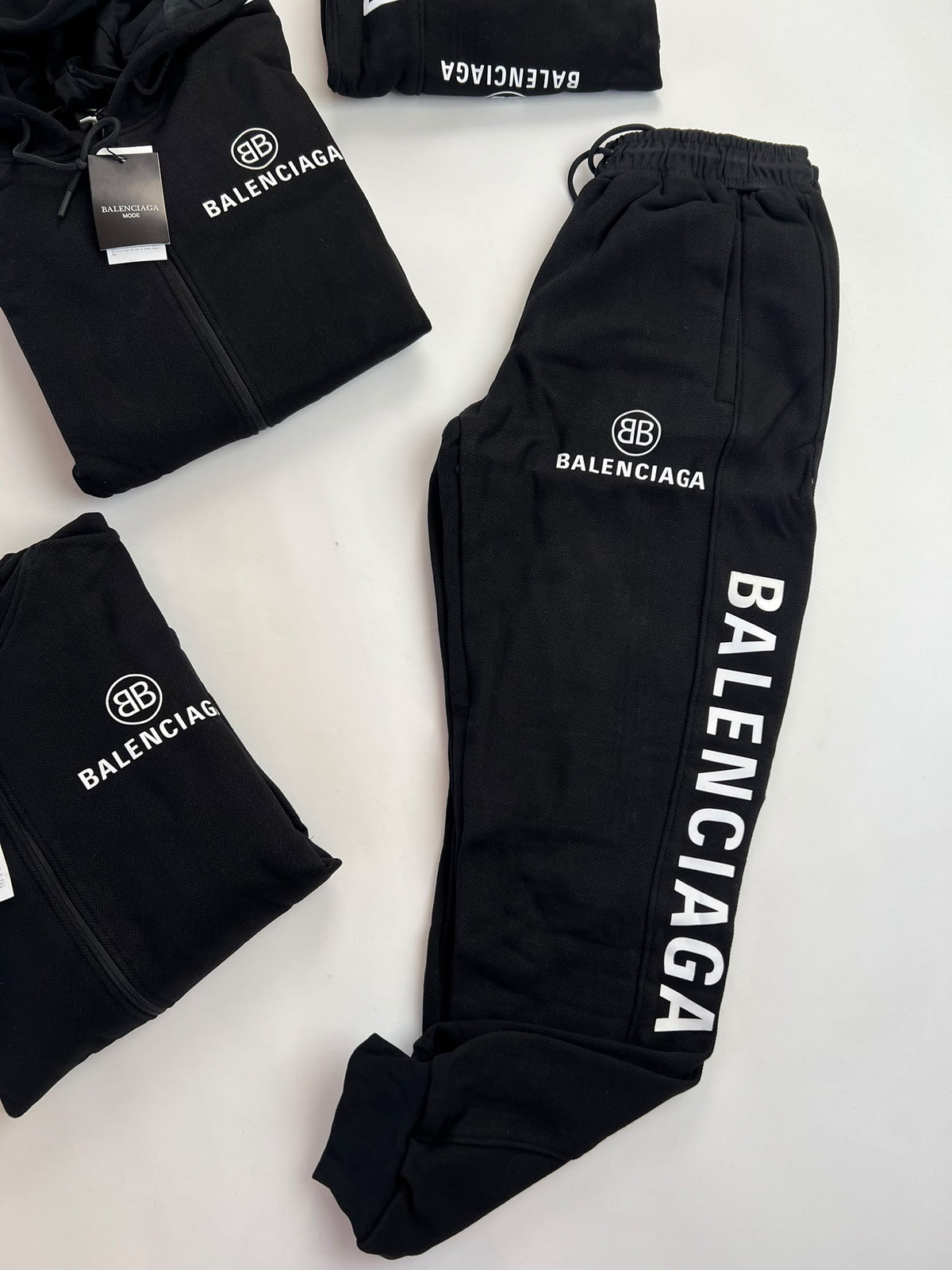 Chandal balenciaga negro logo blanco