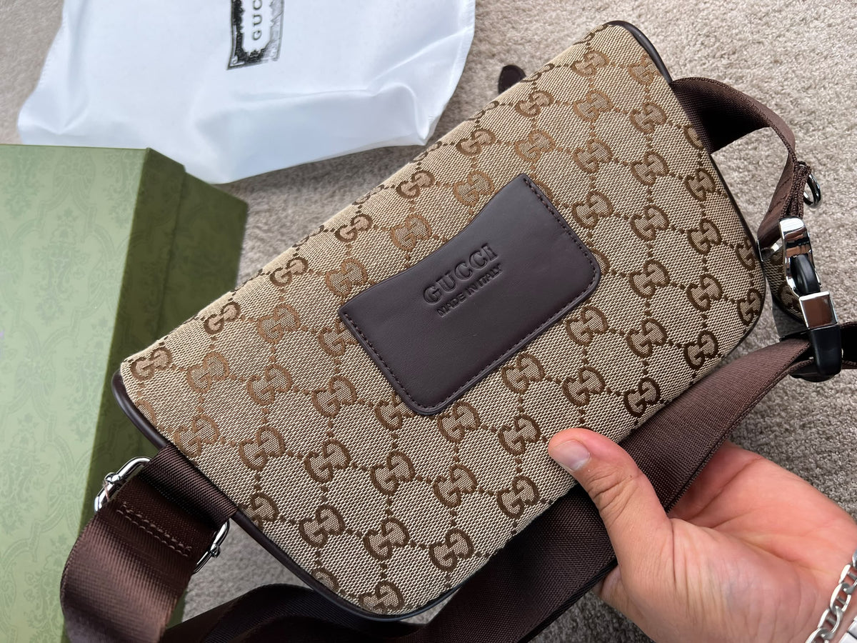 Bandolera Gucci marron logos