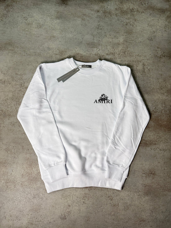 Sudadera AMIRI blanco logo negro angel