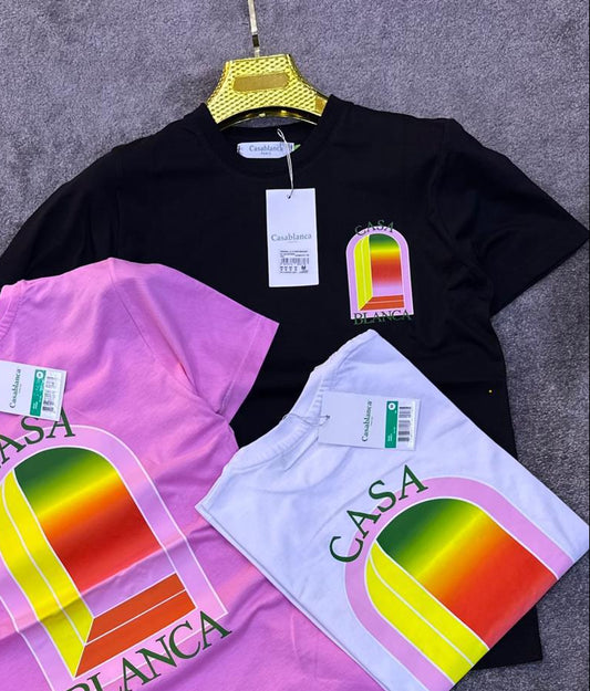 Camiseta Casablanca negro logo tricolor