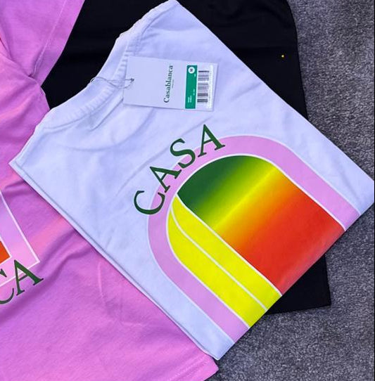 Camiseta Casablanca blanco logo tricolor