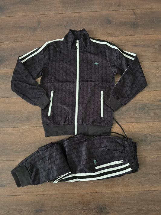 Chandals lacoste cremallera negro