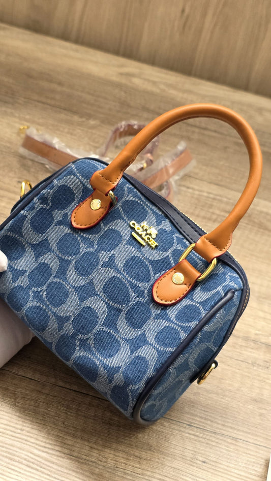 Bolso mini Coach Azul-marron