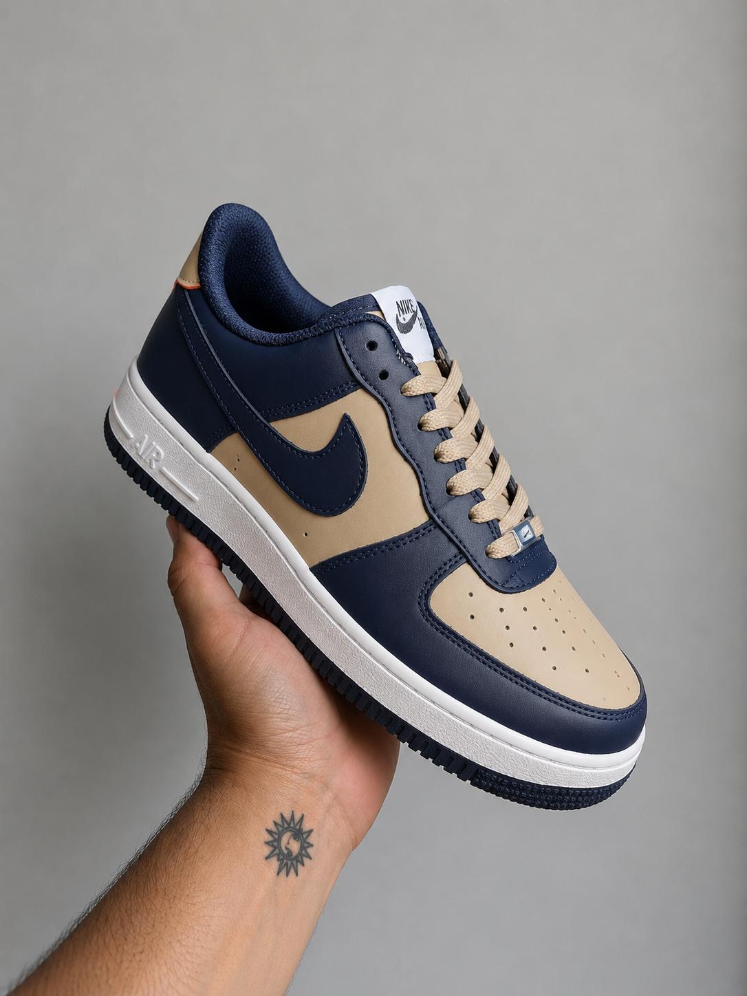 AIR FORCE 1 AZUL MARINO Y BEIGE