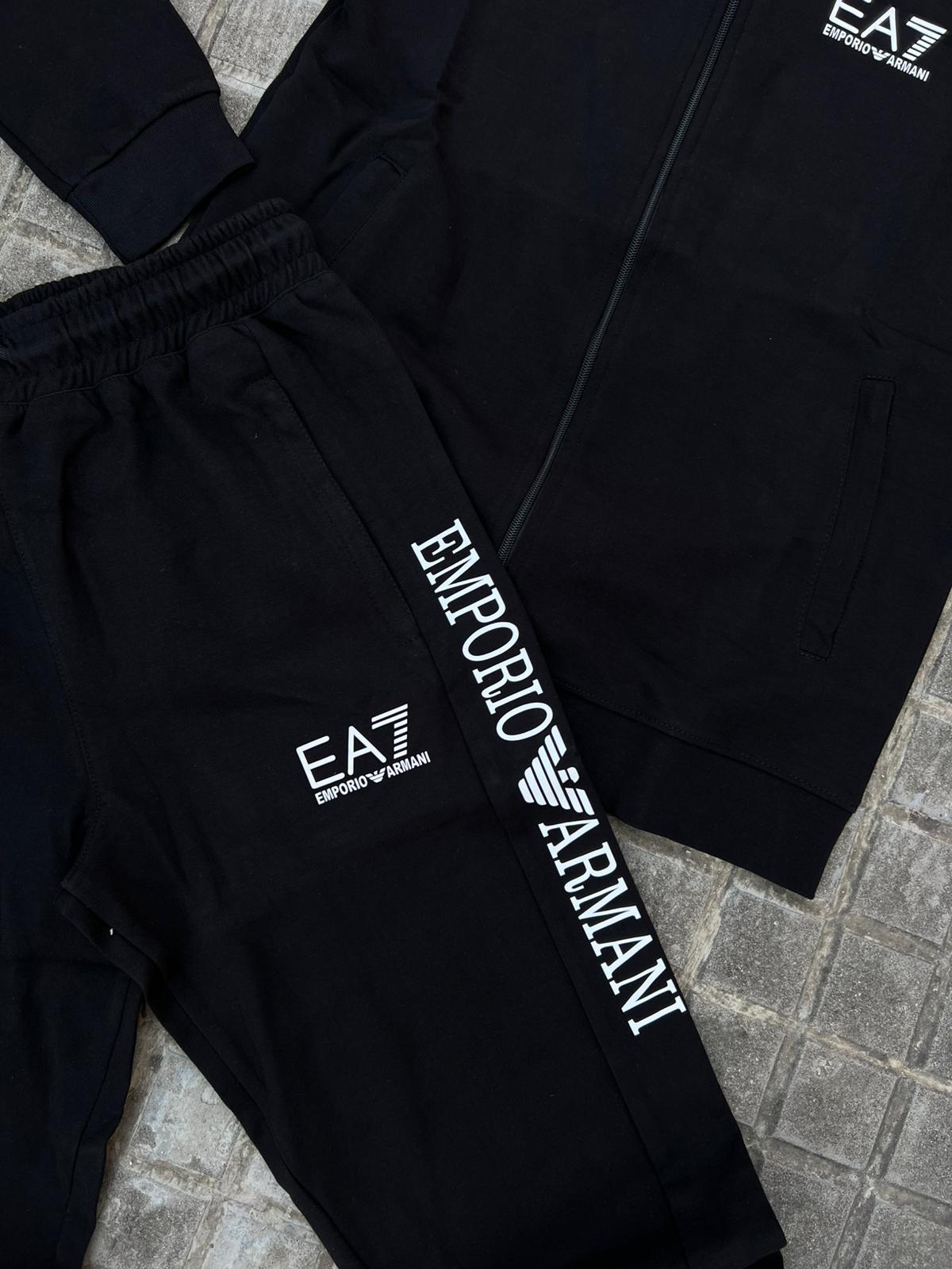 Chandal armani negro logo blanco