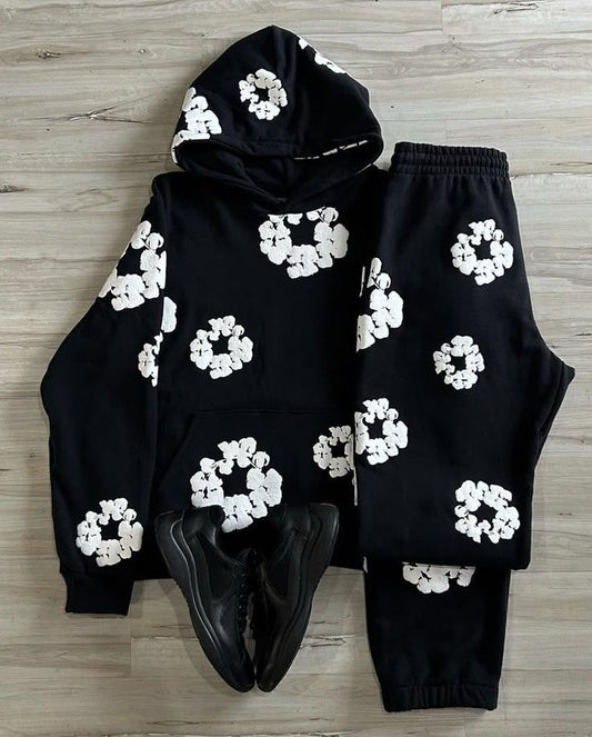 Chandal Denim Tears negro logo blanco