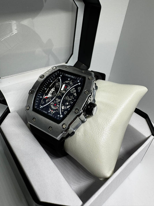 RELOJ RICHARD MILLE GRIS Y NEGROS