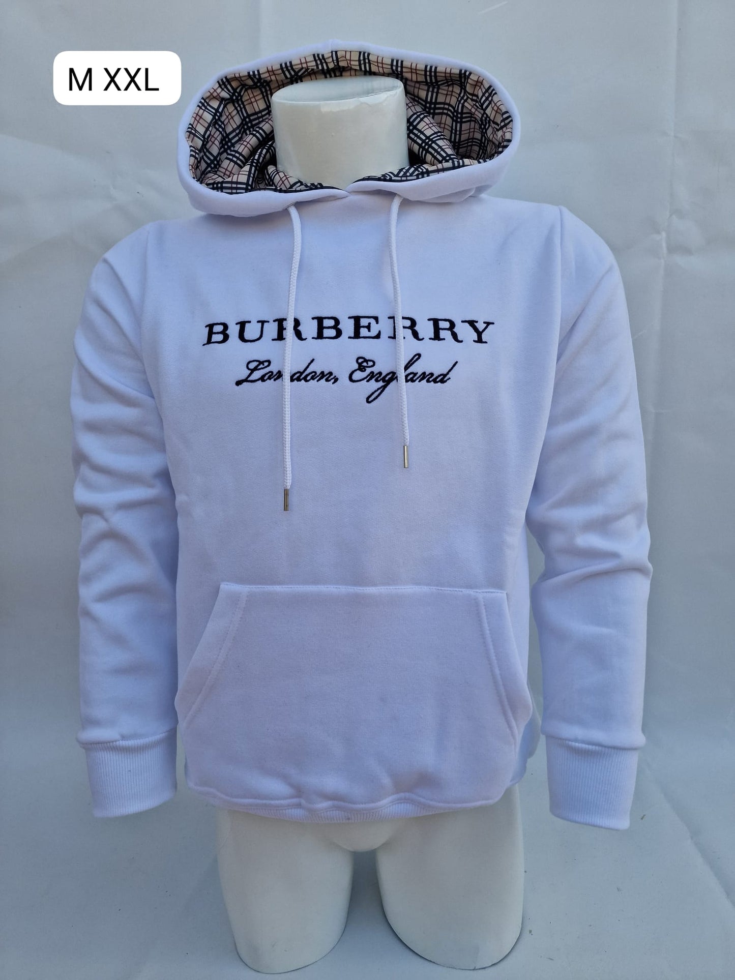 Sudadera BURBERRY blanca logo negro