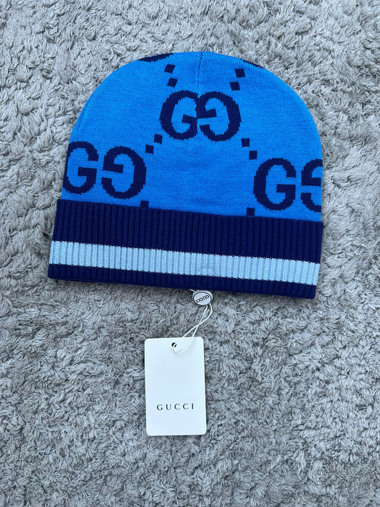 Gorro GUCCI azul logo azul marino