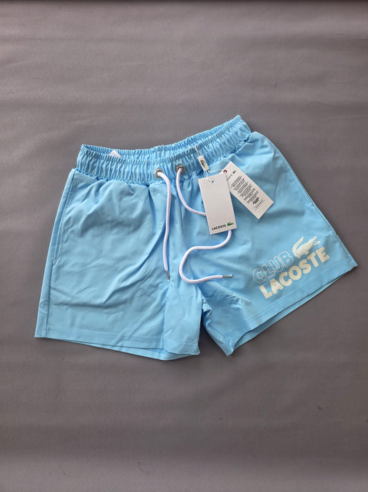Bañador Lacoste azul logo blanco
