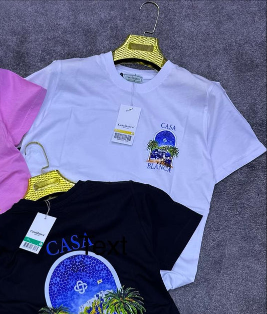 Camiseta Casablanca blanco logo palmeras