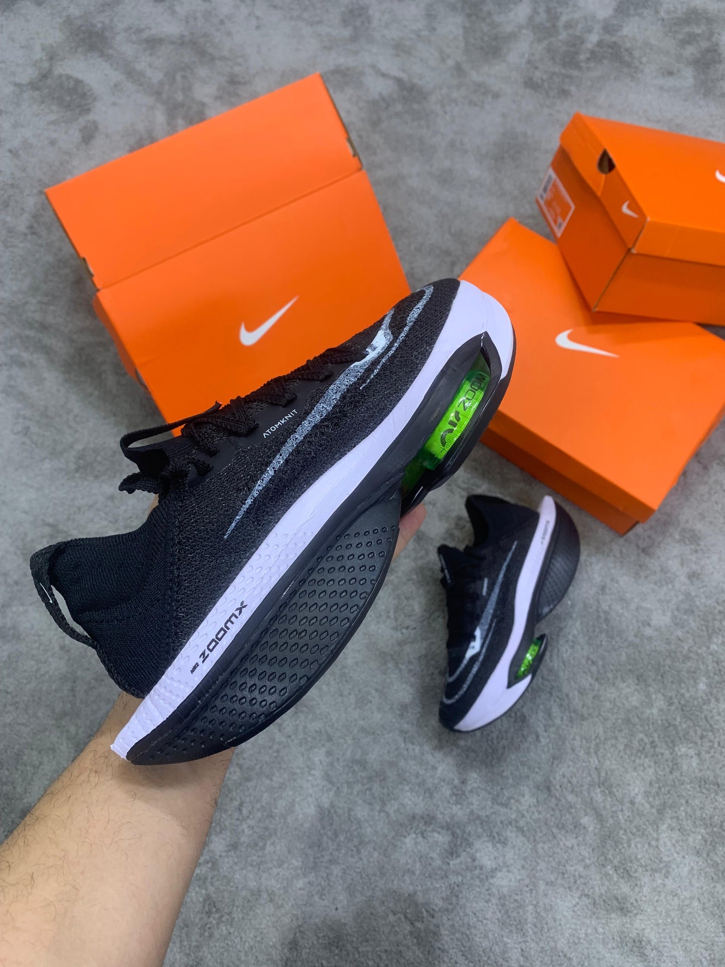 Nike Air Zoom Alphafly NEXT% 3 negras detalles blancos y verdes