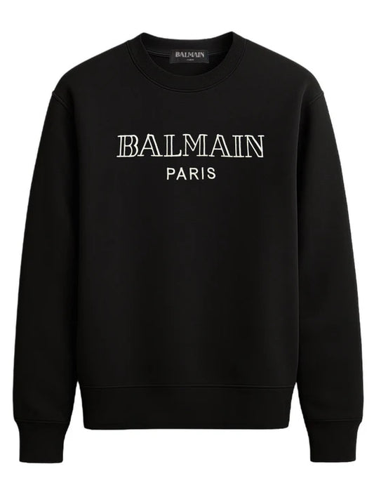 Sudadera BALMAIN negro logo blanco