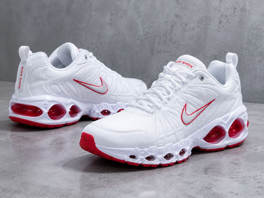 Shox blancos detalles rojos