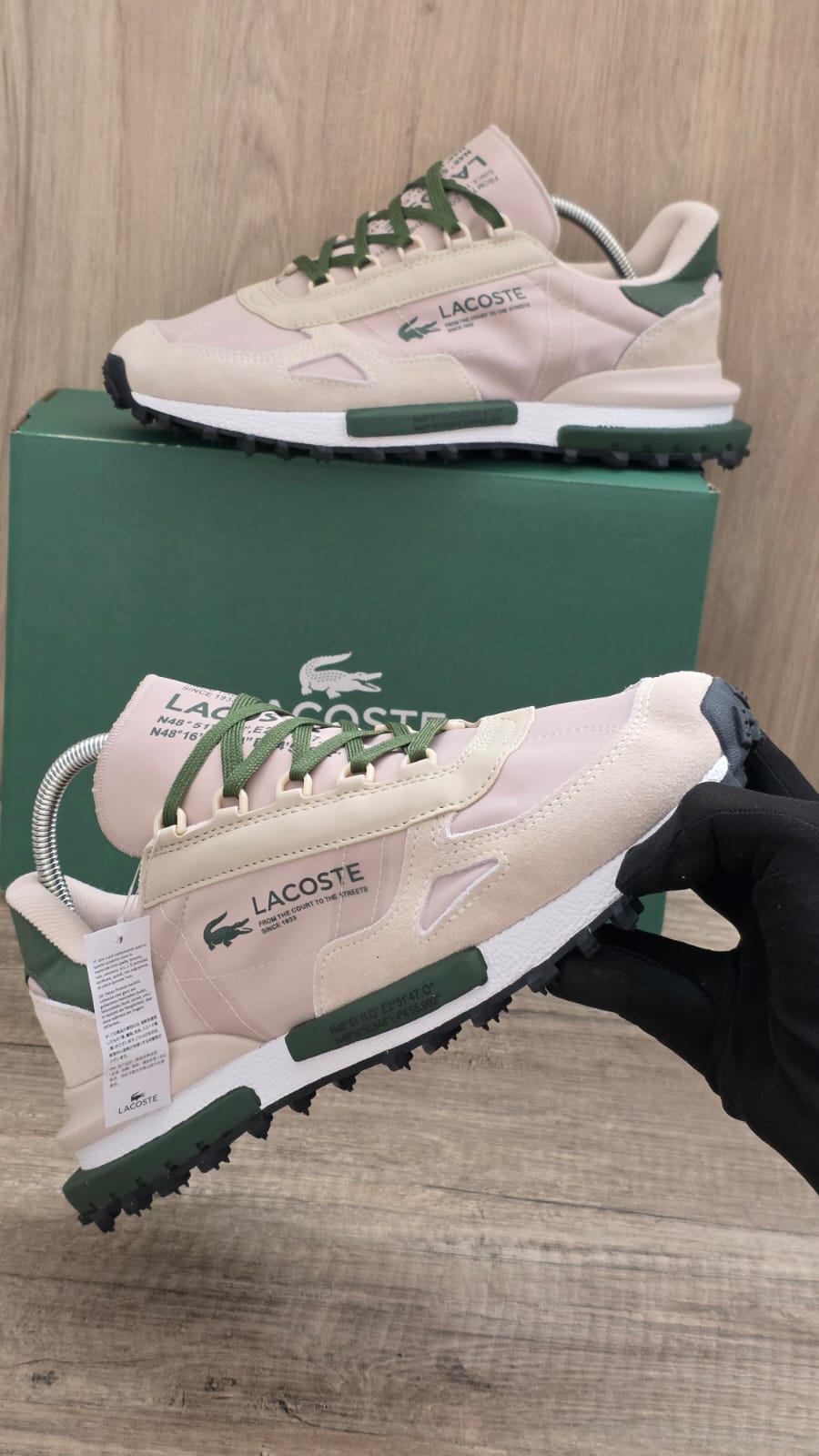 Lacoste blanca verde