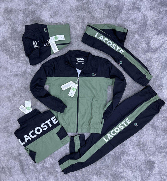 Chandal LACOSTE verde y negro logo verde